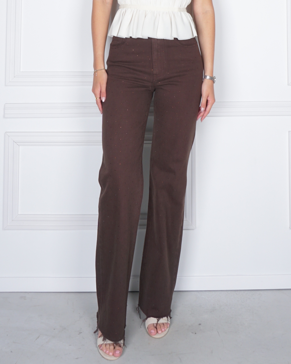 FRANKIE JEANS CHOCO STRASS
