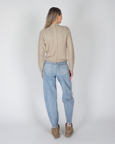 HIGH WAIST MOM JEANS BLAUW