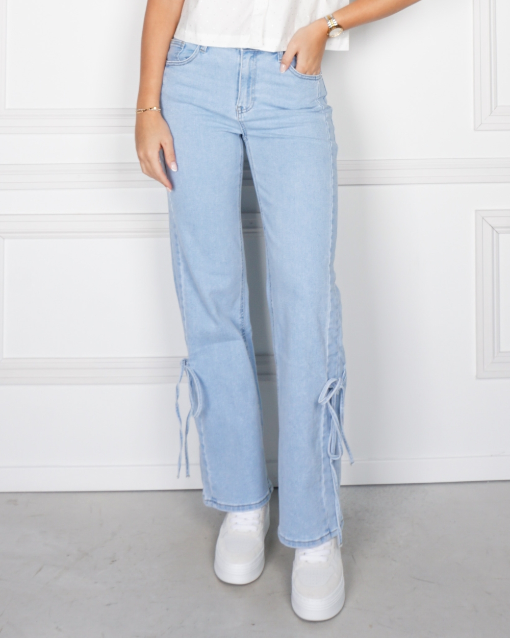 STRAIGHT LEG JEANS STRIK BLAUW