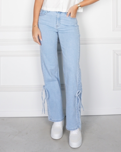 Gossip STRAIGHT LEG JEANS STRIK BLAUW