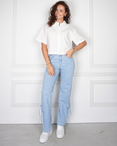 STRAIGHT LEG JEANS STRIK BLAUW