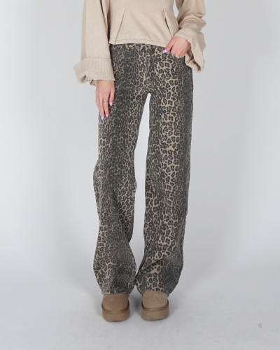 Gossip 6265 LEOPARD TALL JEANS DAD FIT