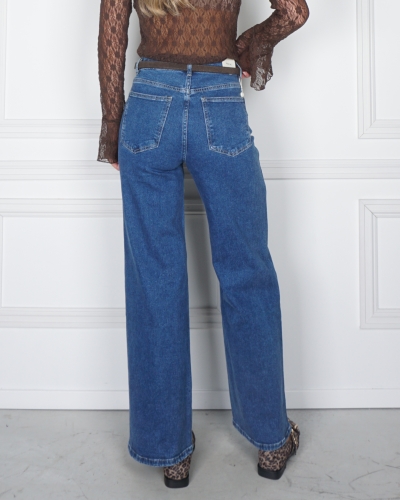 WIDE LEG JEANS TESS BLAUW