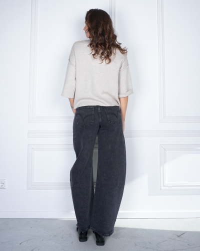 BARREL JEANS ZWART