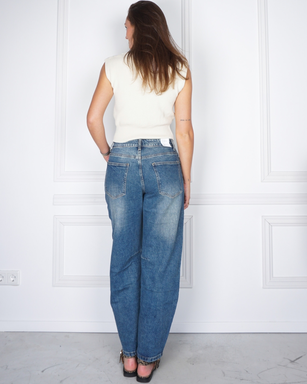 BARREL DENIM DARK BLUE