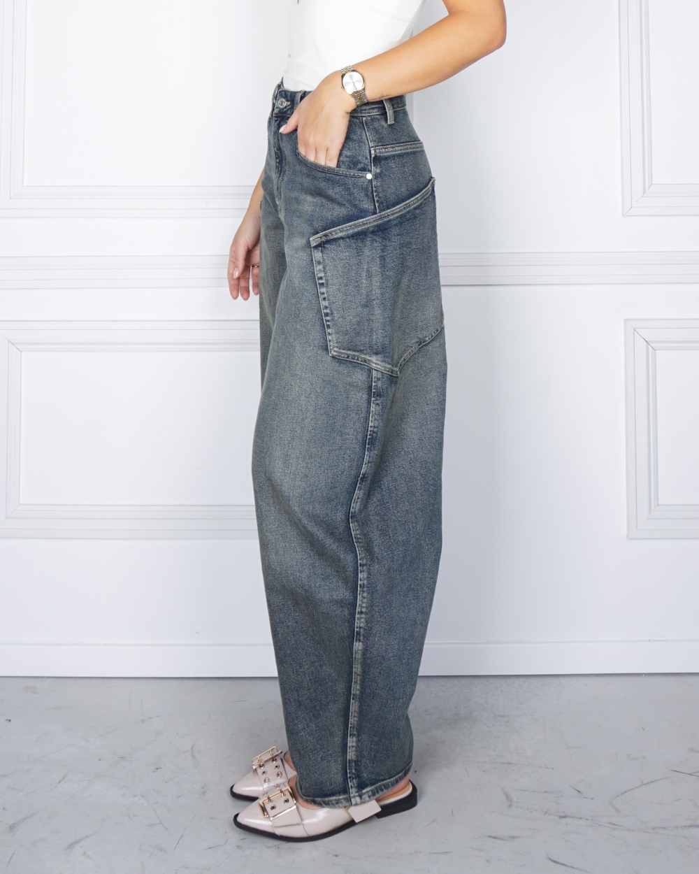 BALLOON JEANS DO DARK BLUE