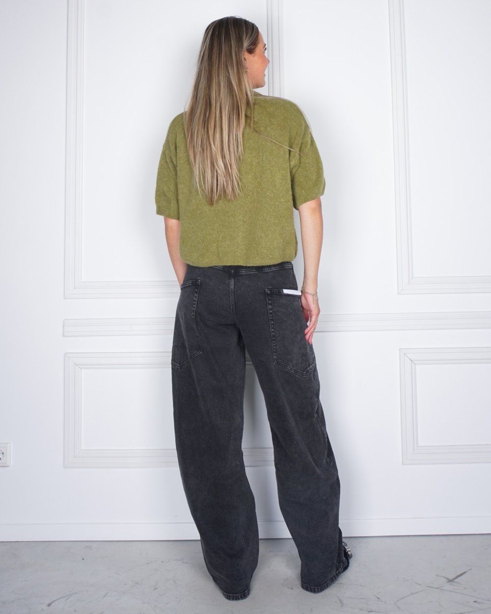BALLOON JEANS DO ZWART