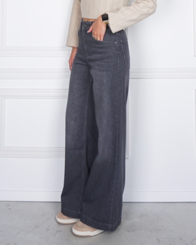 YAYA WIDE LEG JEANS LENGTE 32 GRIJS
