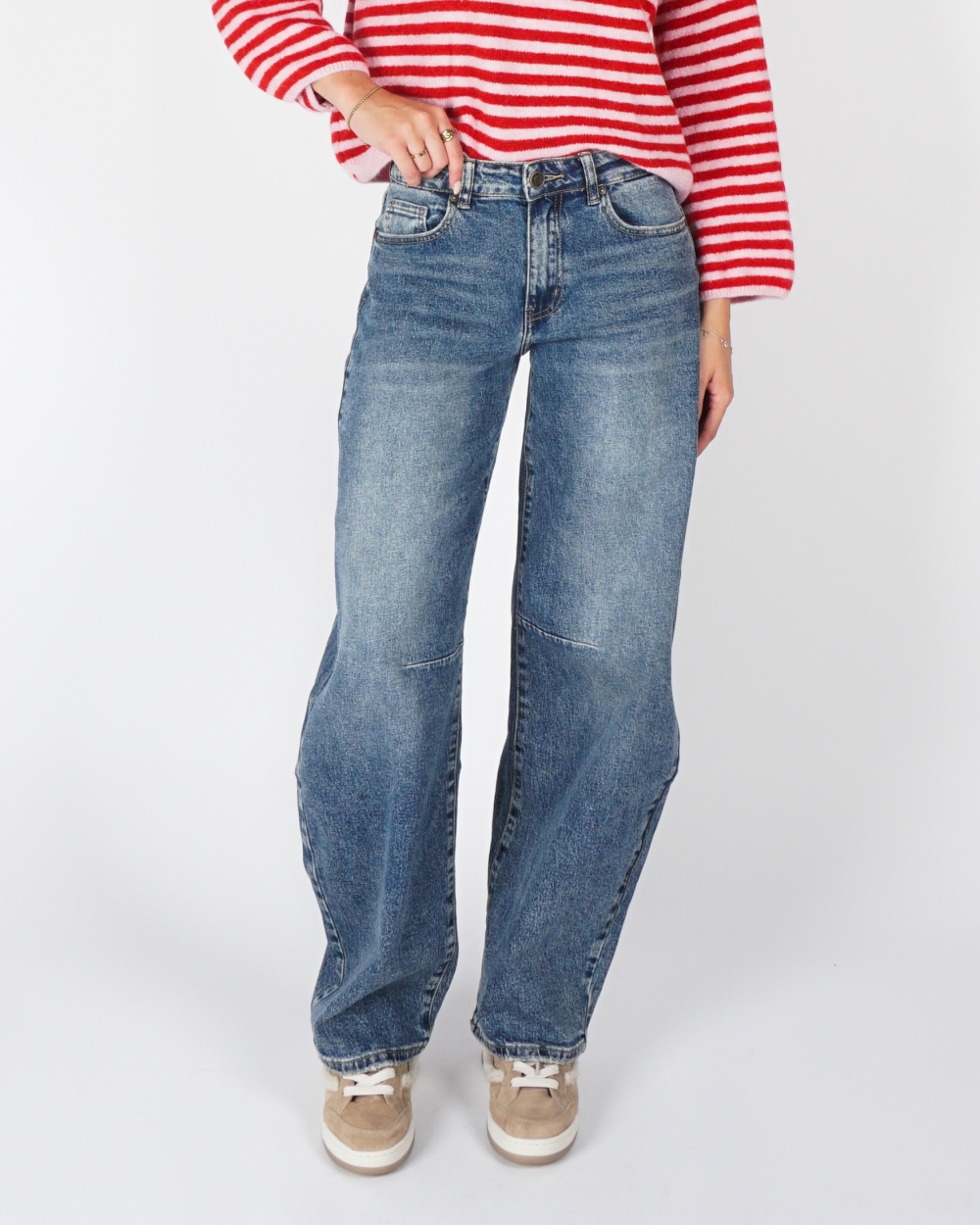 BARREL JEANS MEDIUM BLAUW