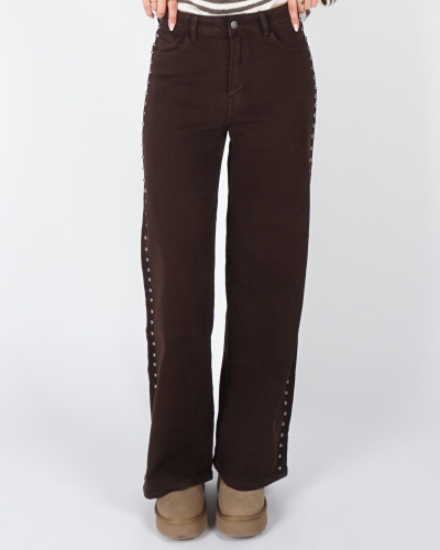 Gossip  WIDE LEG JEANS MET STUDS BRUIN