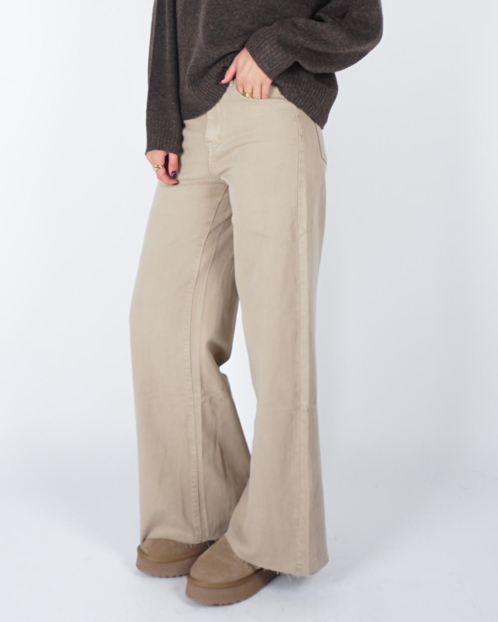 WIDE LEG JEANS LISA BEIGE