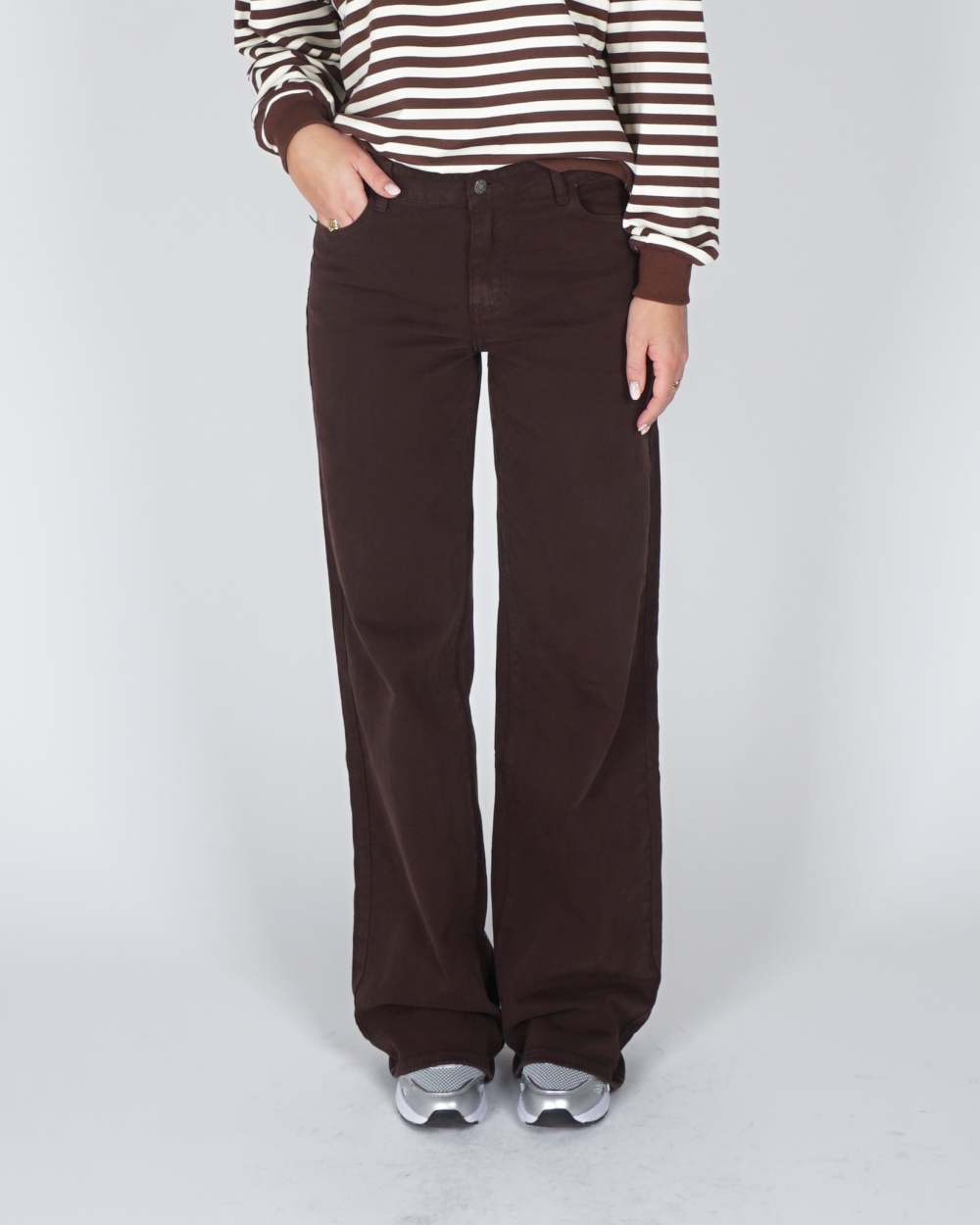 STRAIGHT JEANS TALL DONKER BRUIN