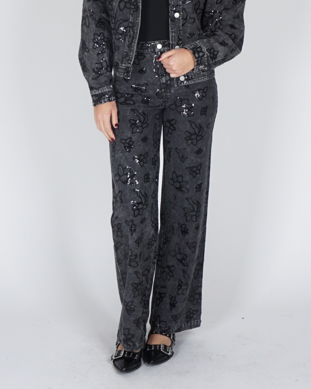JEANS MELODY ZWART