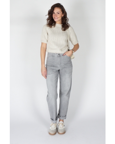 BARREL JEANS MET CARGO DETAILS GRIJS 