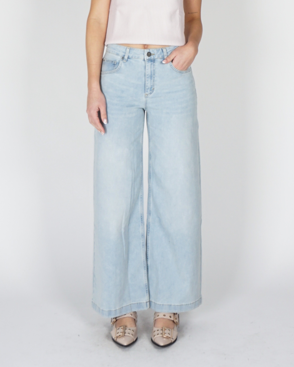 HIGH WAIST JEANS LICHT BLAUW L32