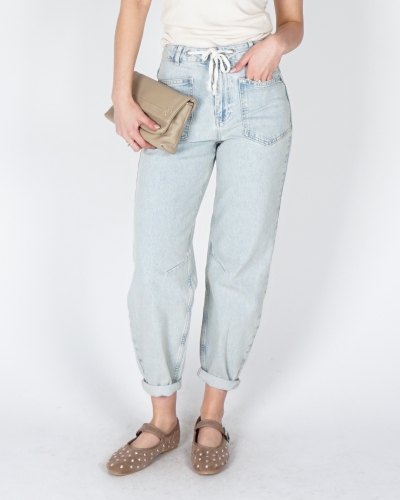 YAYA JEANS MET KOORDSLUITING LICHT BLAUW