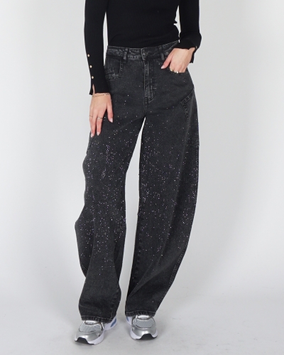 Gossip BALLOON JEANS DO STRASS ZWART