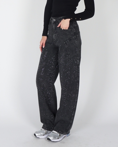 Gossip BALLOON JEANS DO STRASS ZWART