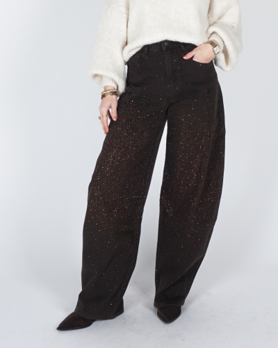 Gossip BALLOON JEANS DO STRASS BRUIN