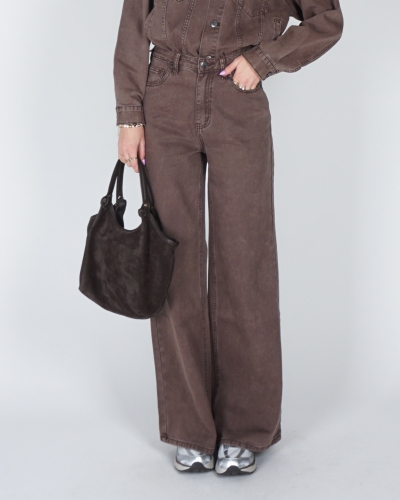 My Jewellery MJ15603-0100 BRUINE WIDE LEG JEANS MET WAAS