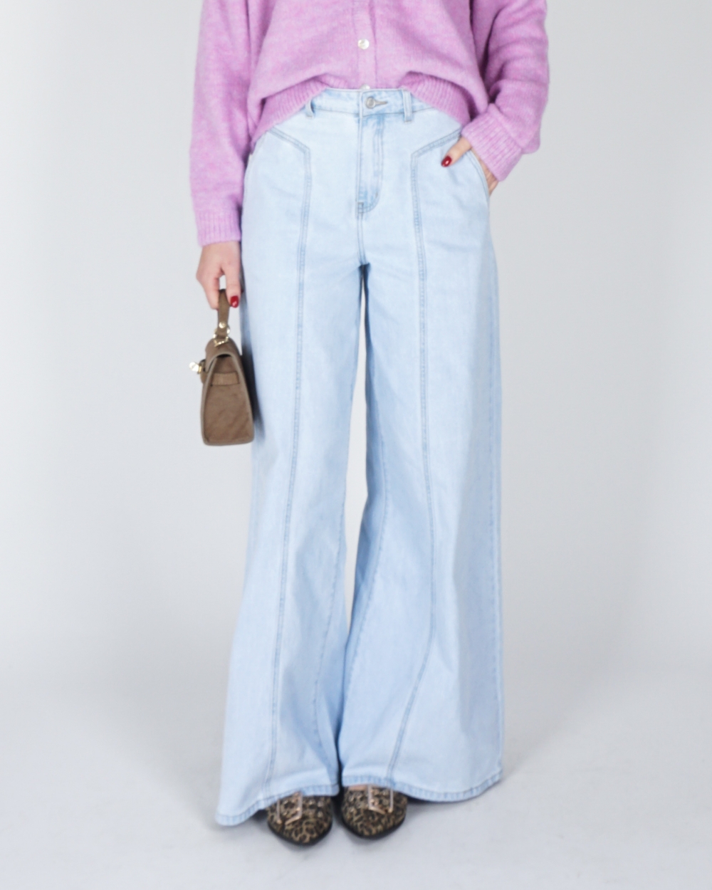 PALAZZO FIT JEANS LICHTBLAUW
