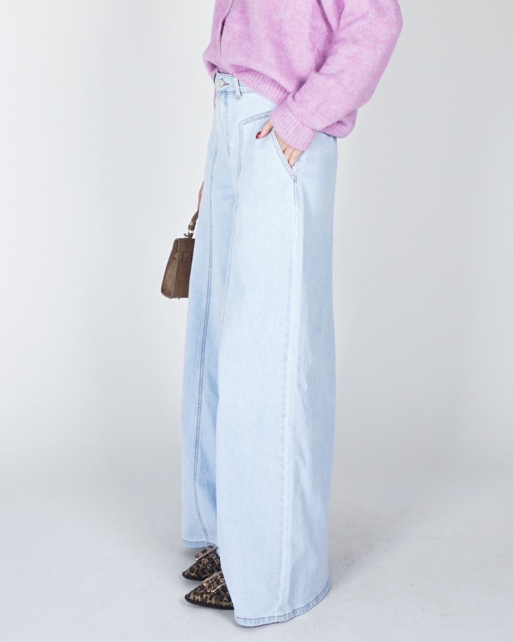 PALAZZO FIT JEANS LICHTBLAUW