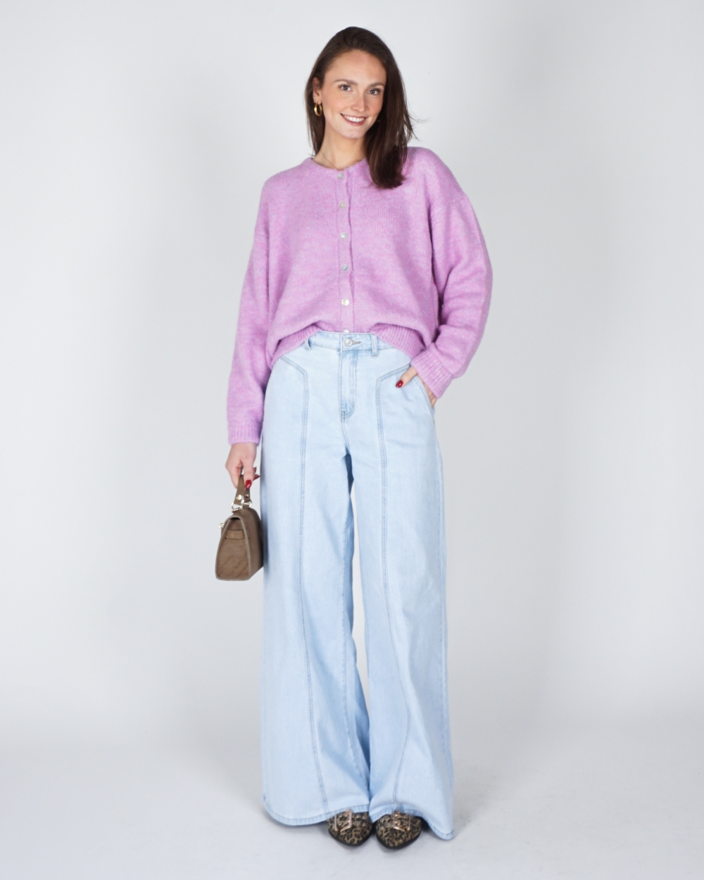 PALAZZO FIT JEANS LICHTBLAUW