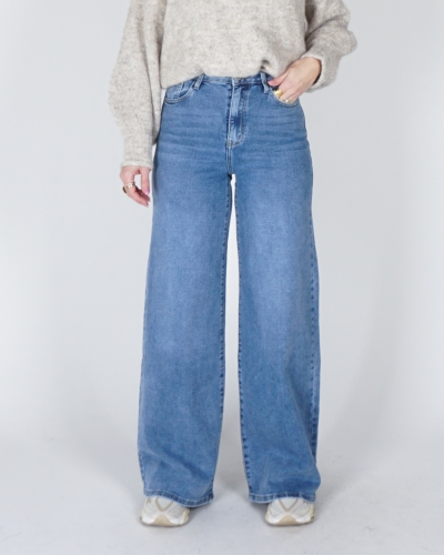WIDE LEG JEANS ANNA MEDIUM BLAUW