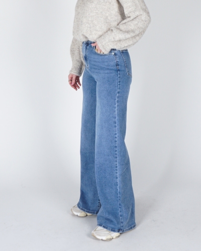WIDE LEG JEANS ANNA MEDIUM BLAUW