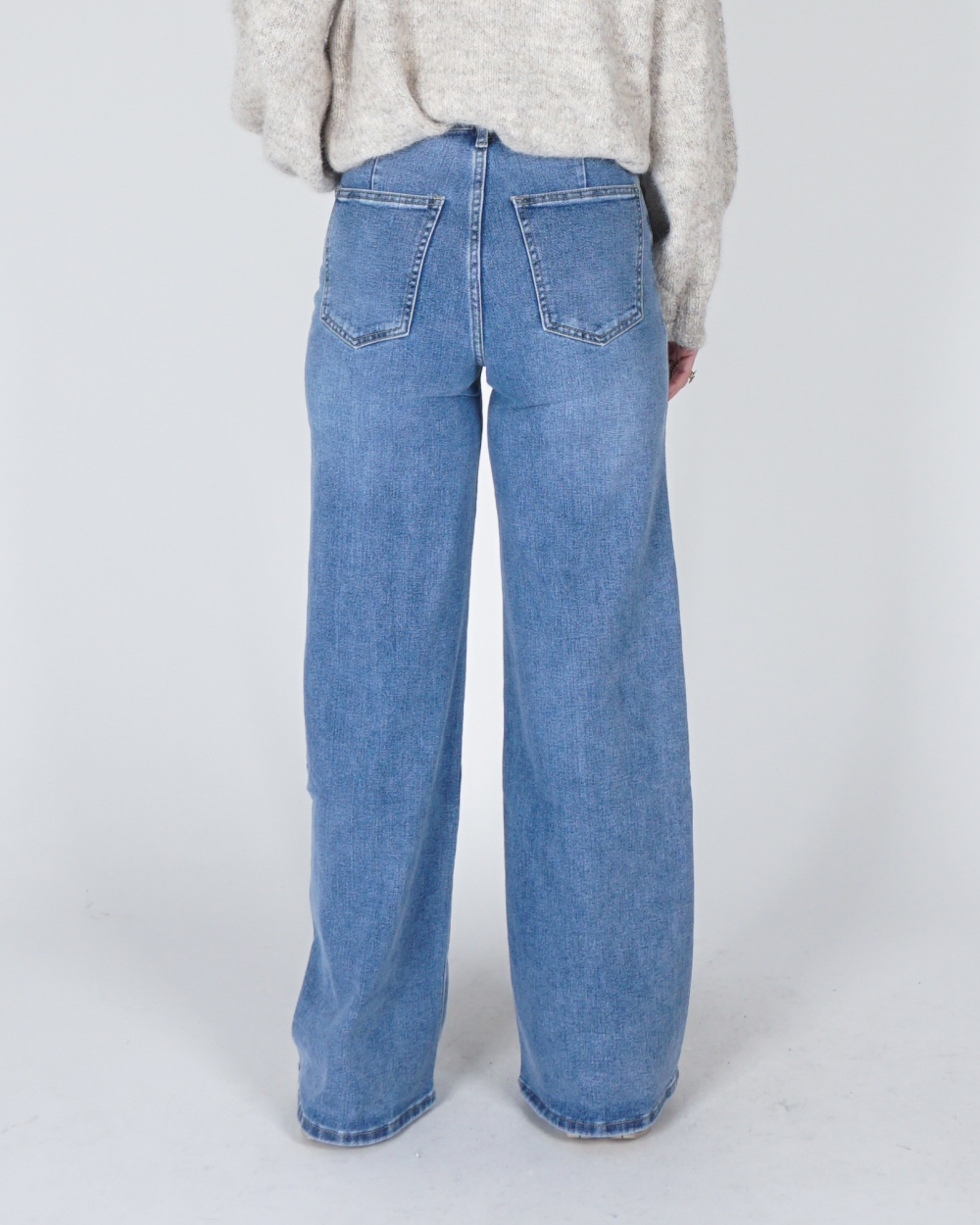 WIDE LEG JEANS ANNA MEDIUM BLAUW