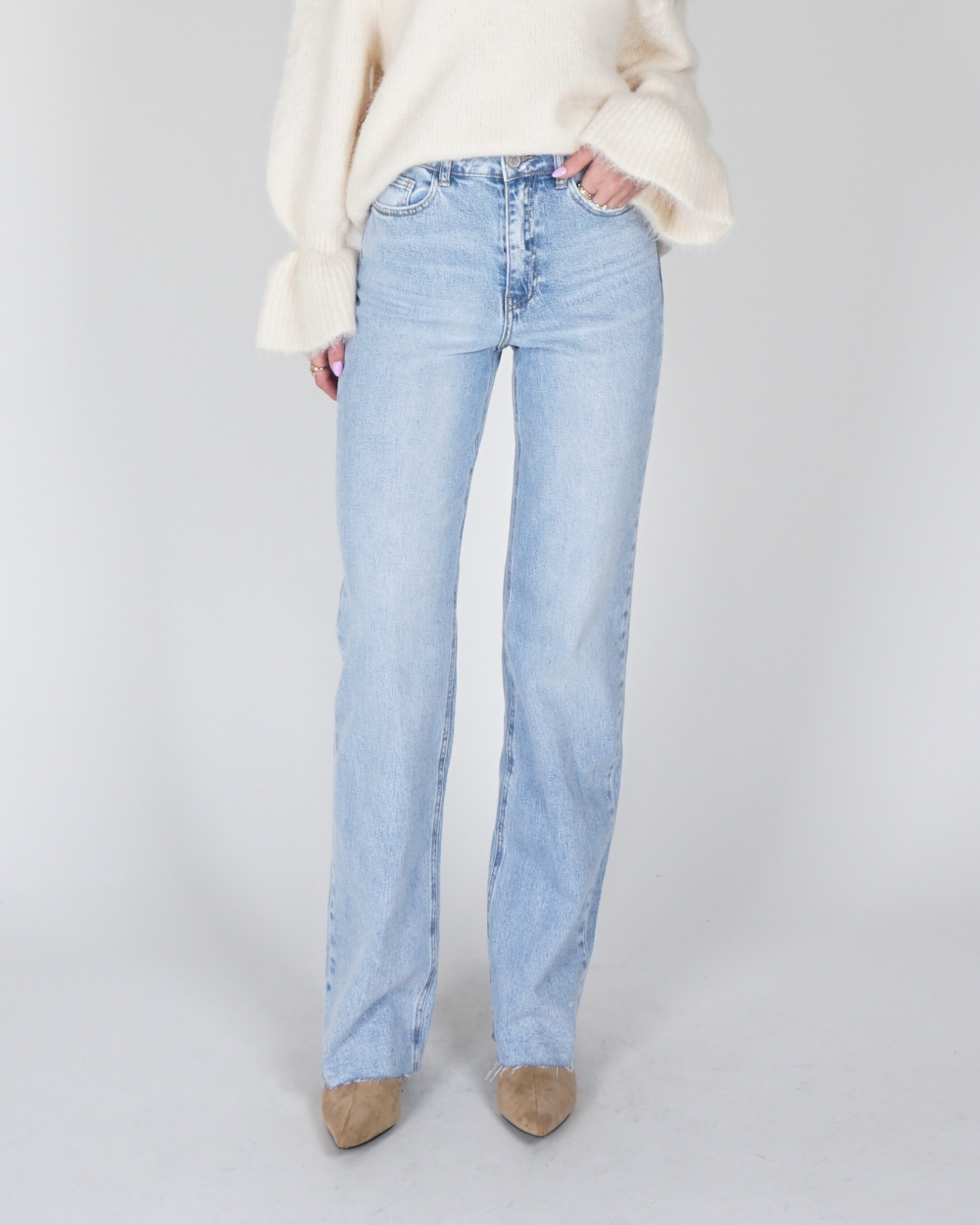 FRANKIE JEANS STRASS LICHTBLAUW