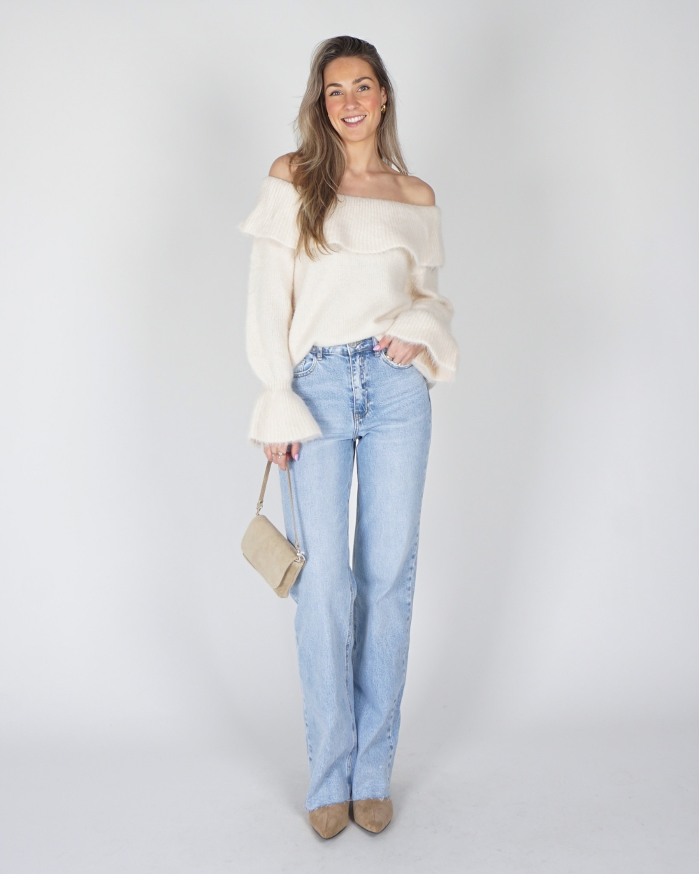 FRANKIE JEANS STRASS LICHTBLAUW