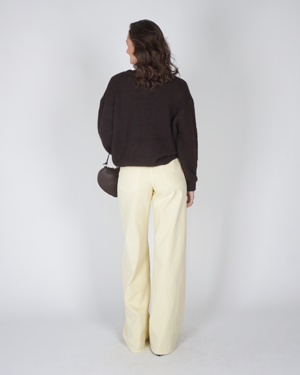 EXTRA TALL WIDE LEG JEANS LICHT GEEL