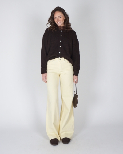 EXTRA TALL WIDE LEG JEANS LICHT GEEL