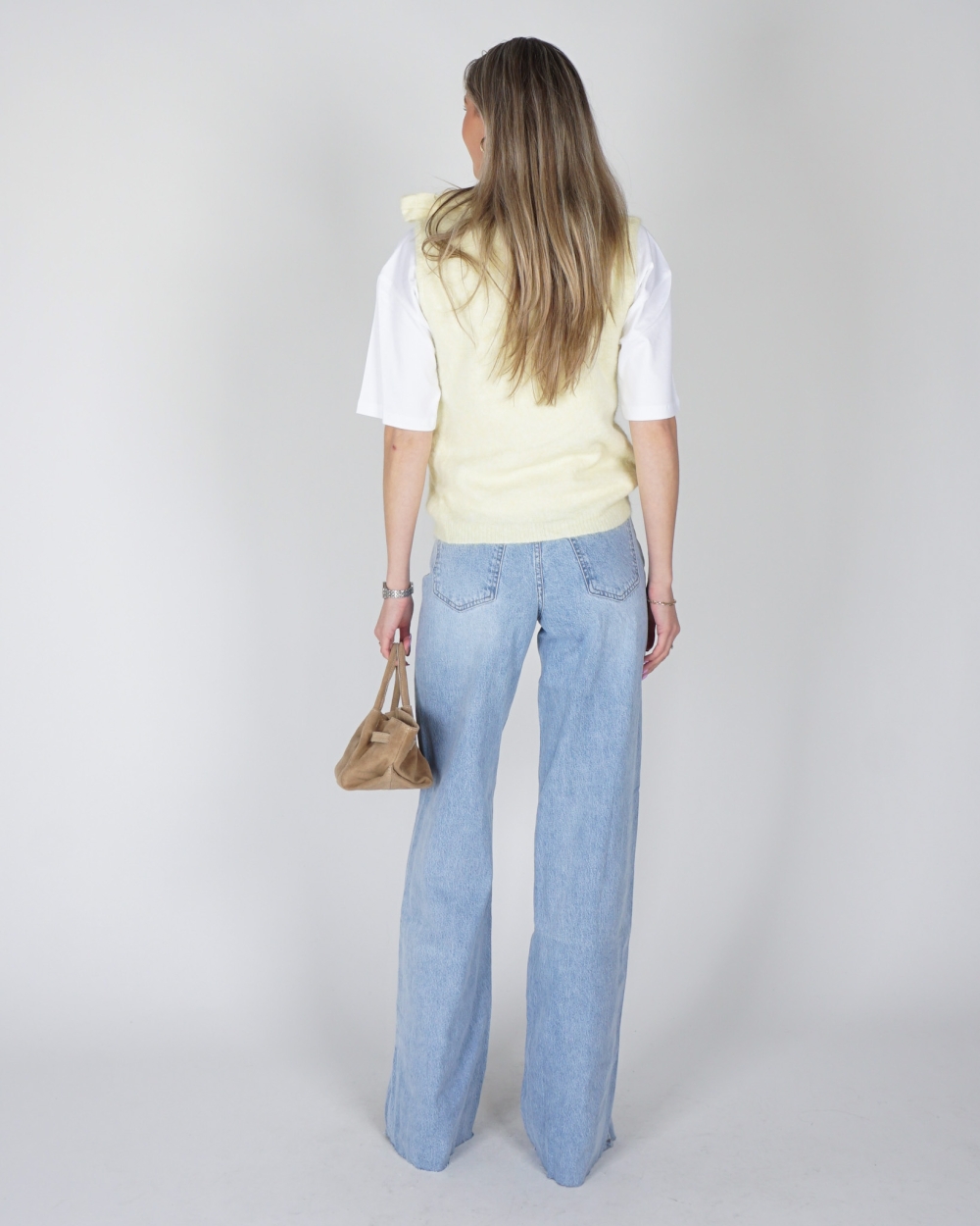 EXTRA TALL WIDE LEG JEANS BLAUW