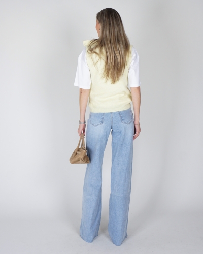EXTRA TALL WIDE LEG JEANS BLAUW