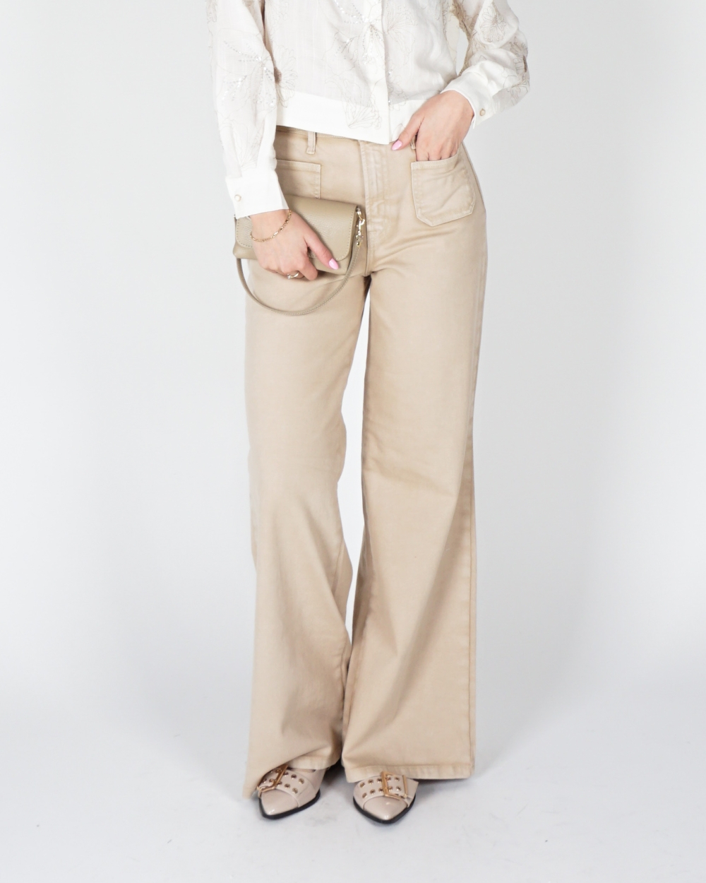 WIDE LEG JEANS SCARLET BEIGE