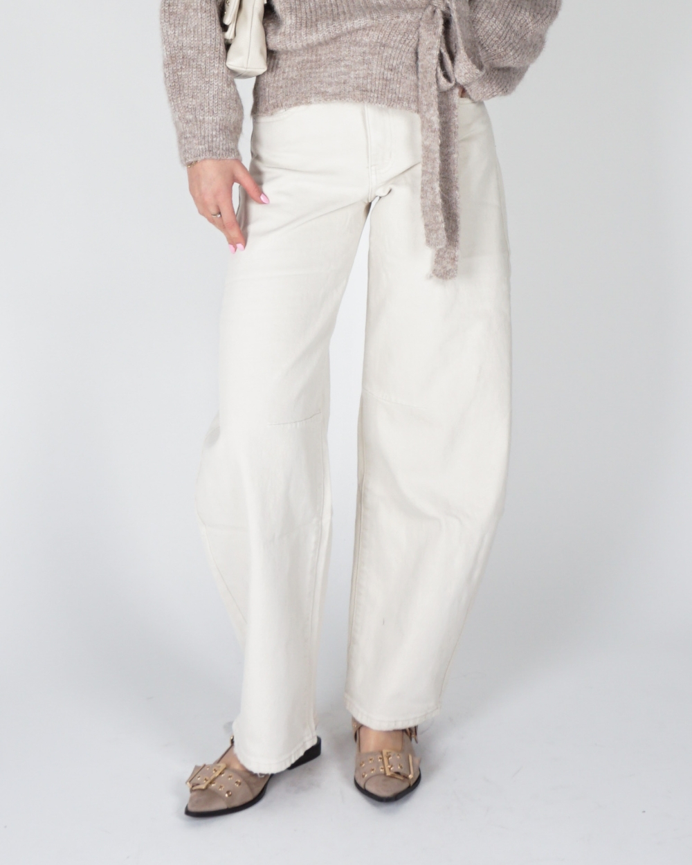 BARREL JEANS ECRU