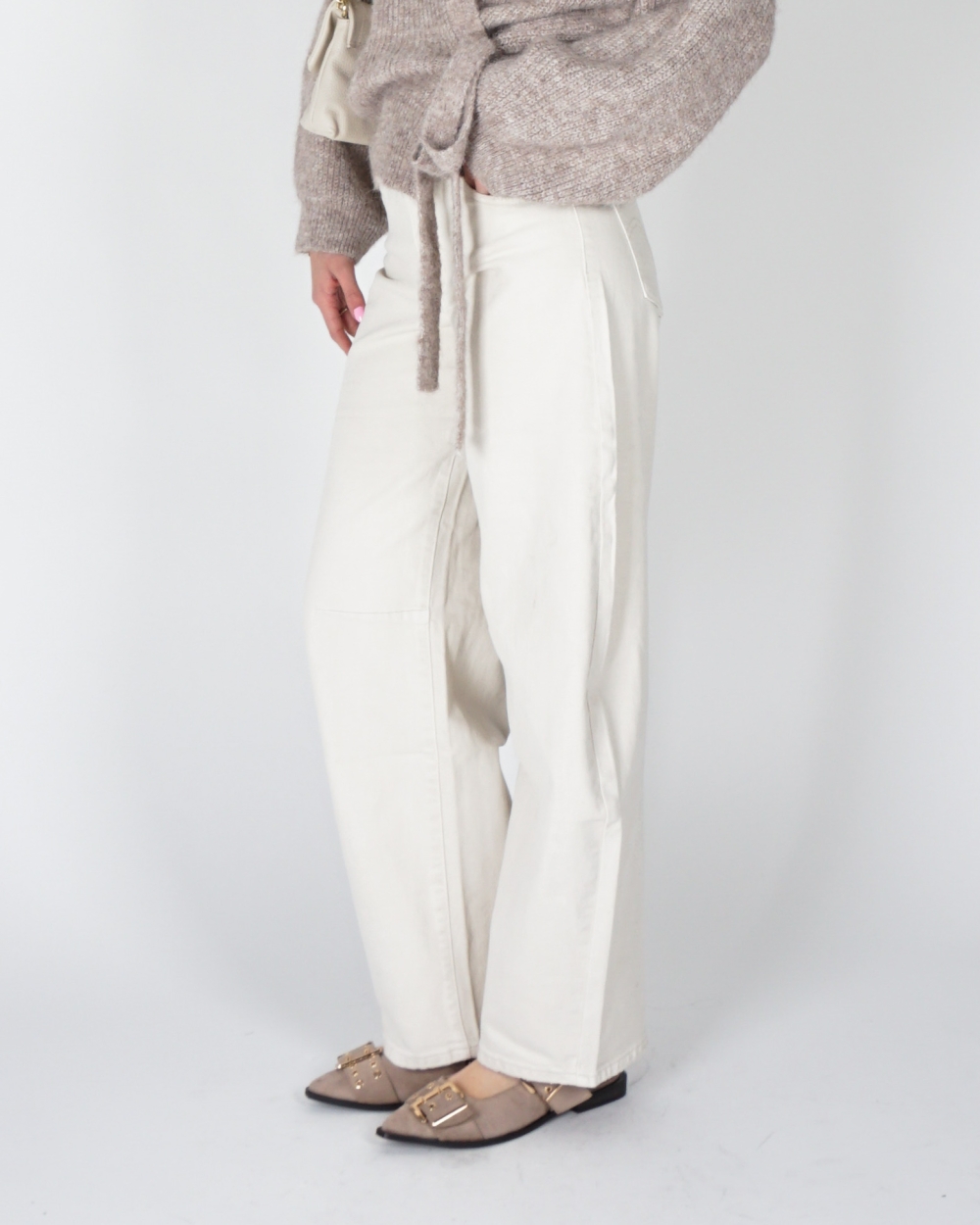 BARREL JEANS ECRU