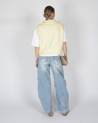 BALLOON JEANS HIGH WAISTED LICHTBLAUW