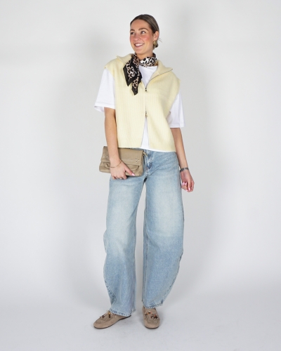 BALLOON JEANS HIGH WAISTED LICHTBLAUW