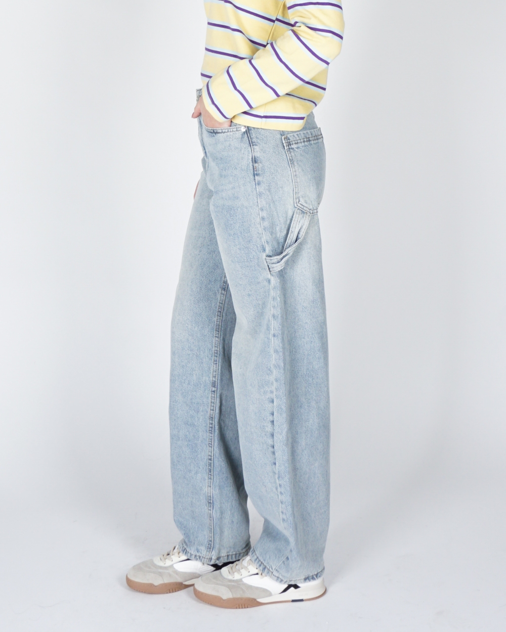 BALLOON JEANS LICHT BLAUW MET CARGODETAIL