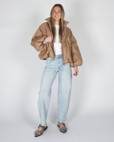 BALLOON JEANS MET STRETCH LICHTBLAUW