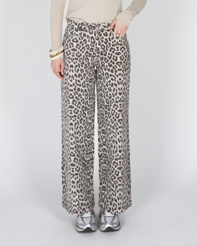 Gossip RD9195 JEANS LEOPARD ECRU/BRUIN