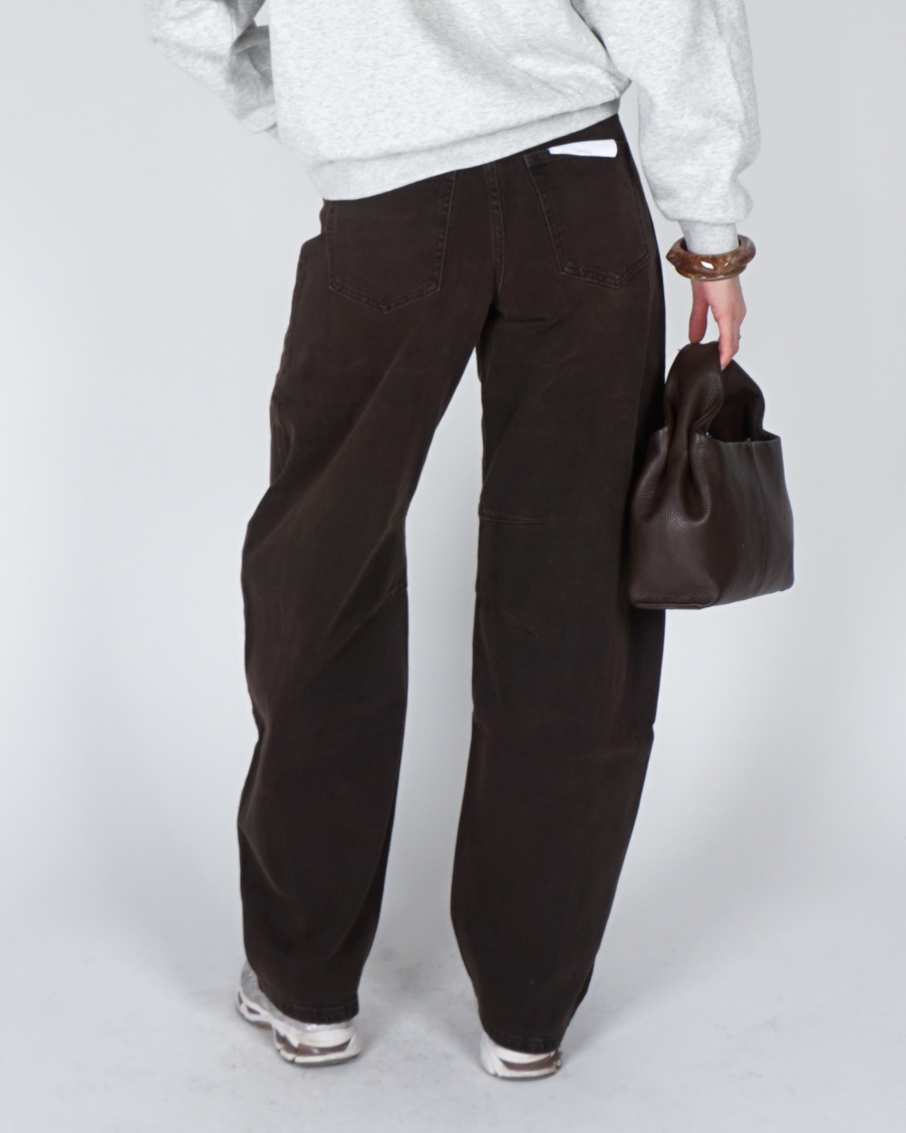 BARREL JEANS ROMY WASHED BROWN