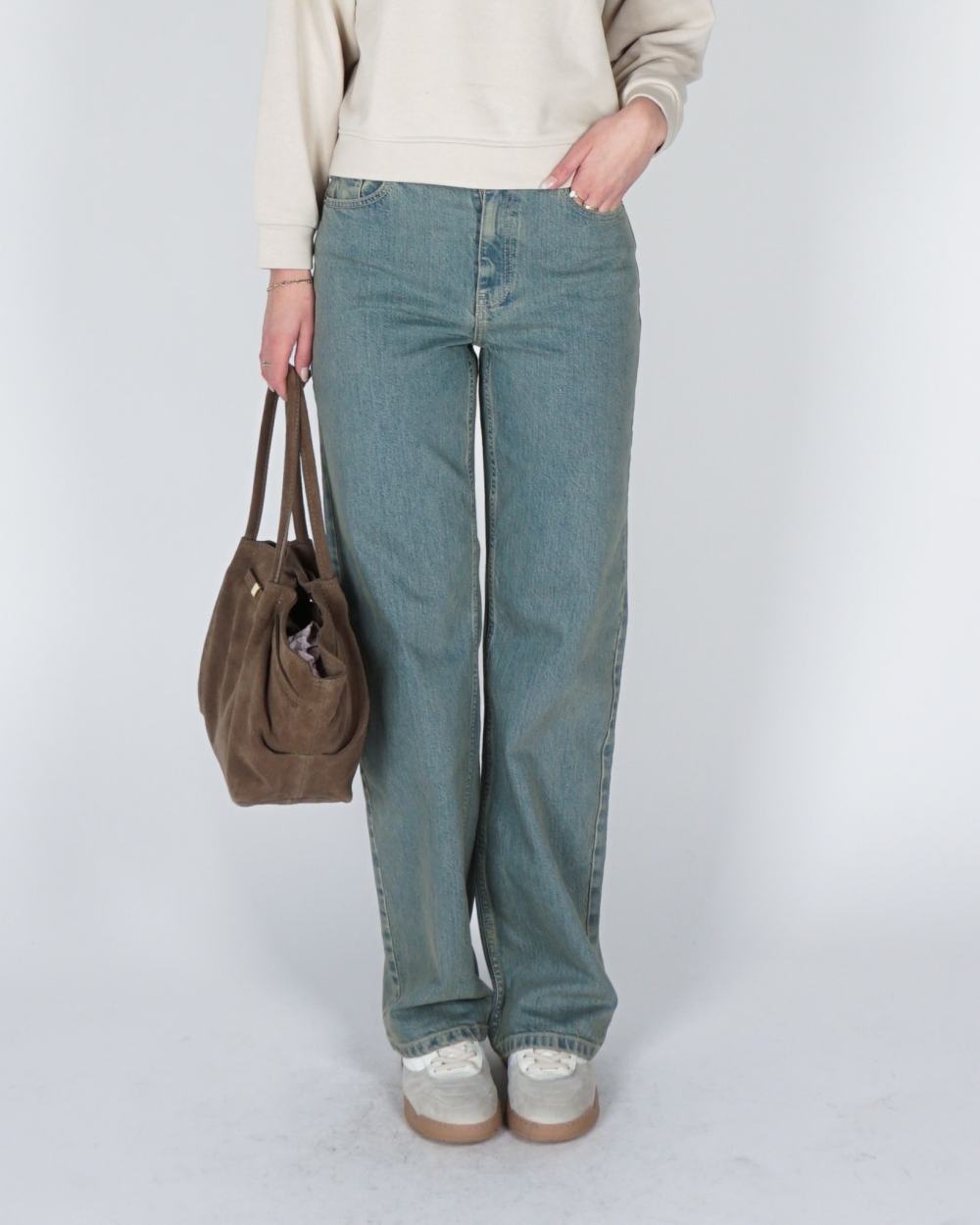 STAIGHT LEG JEANS ADA BLAUW