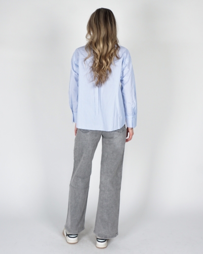 WIDE LEG JEANS MET STUDS GRIJS