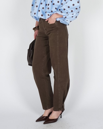 Gossip HIGH WAISTED BARREL MET STRETCH BRUIN