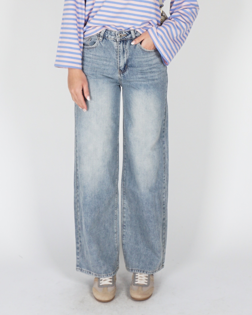 HIGH WAISTED WIDE LEG DIRTY WASH