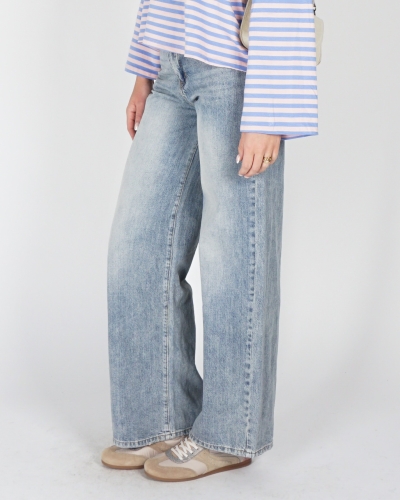 Gossip A3552 HIGH WAIST WIDE LEG JEANS DIRTY